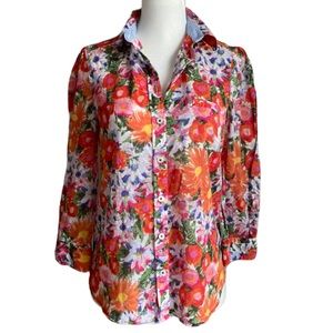 HD IN PARIS Button Down 100% Cotton Floral